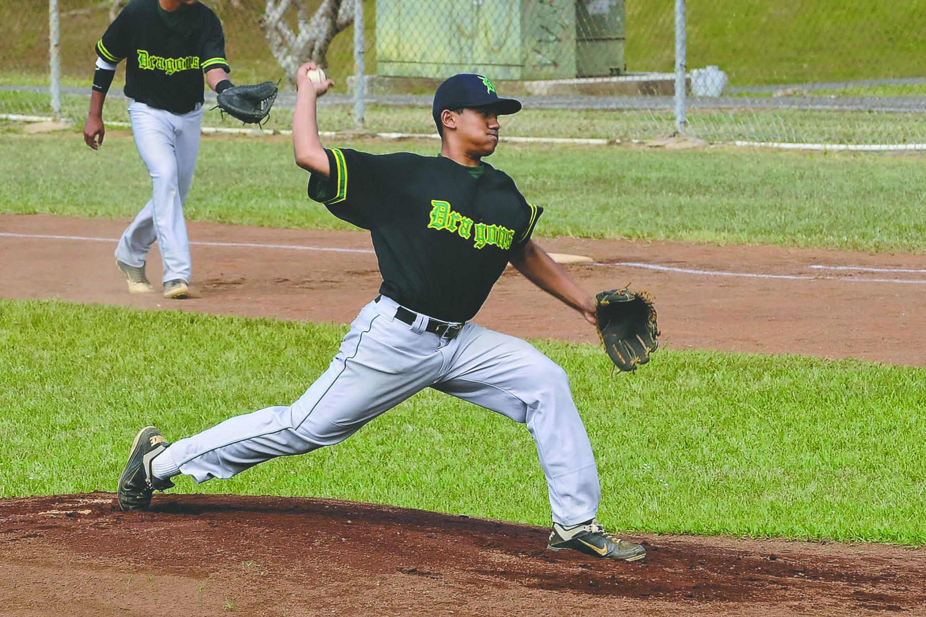 BRAD BALLESTEROS/Tribune-Herald Honokaa's Ikena Juan threw 117 pitches Tuesday and took the loss against Kohala.