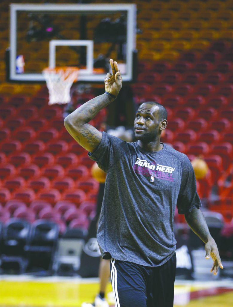 Associated Press LeBron James signed with Miami three years ago for only one reason — games like Thursday: “My only goal is to win championships,” he said Wednesday. “This is what I wanted to be a part of this team for.”