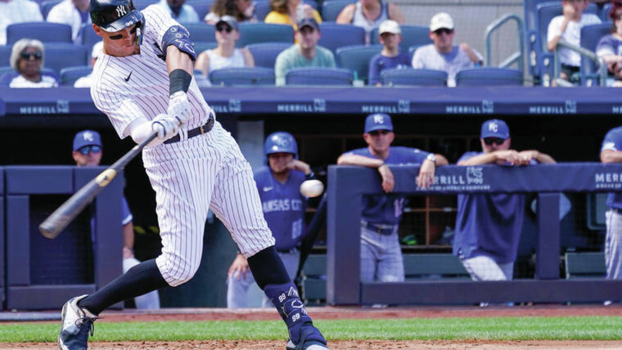 Aaron Judge strikes out swinging., 05/03/2022