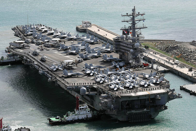 US aircraft carrier to visit S. Korea amid N. Korean threats - Hawaii ...