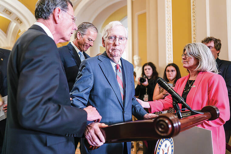 Senate GOP Leader McConnell Briefly Leaves News Conference After ...