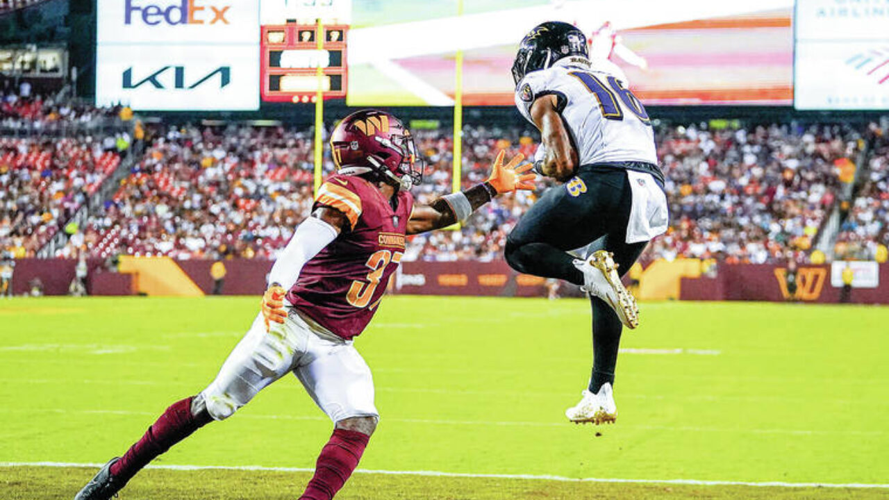 Ravens' NFL-record preseason winning streak ends at 24 with a loss to the  Commanders