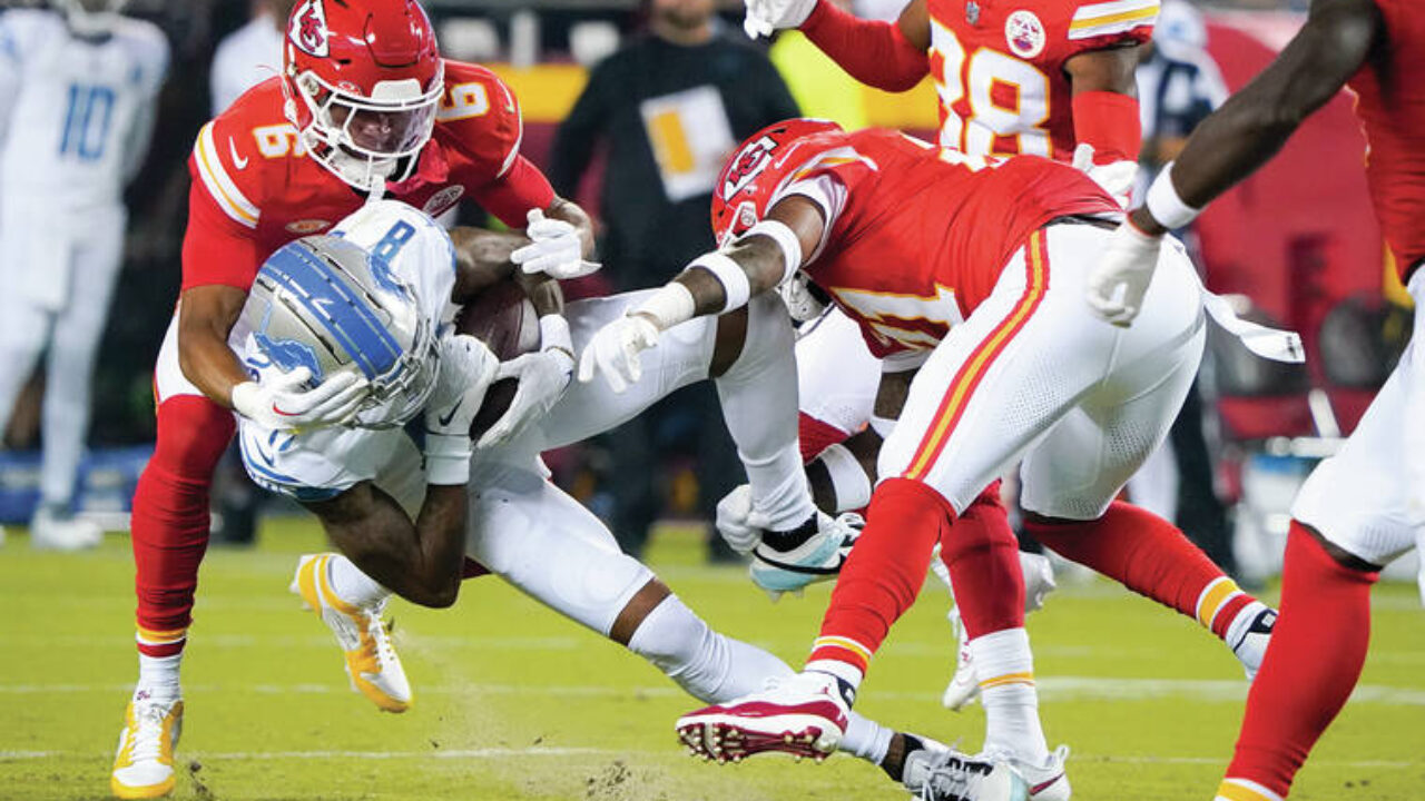 Lions spoil Chiefs' celebration of Super Bowl title by rallying for a 21-20  win in the NFL's opener, Nebraska